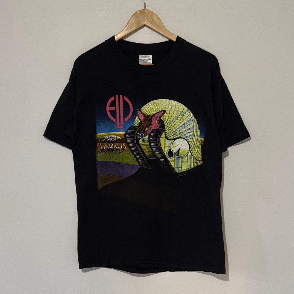 Vintage Emerson Lake Palmer T-Shirt / Tarkus World Tour / Large / 1997 / Brockum